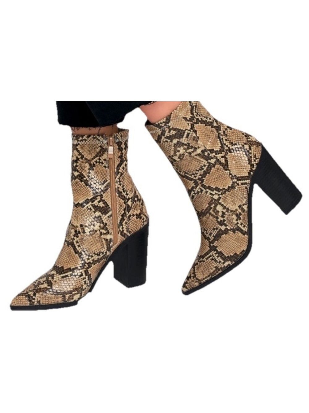 Snake Boots Lulus Essex Booties size 9 women’s